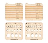 Calibro Per Ferri Da Maglia - Legno Naturale | Set Di Righelli Multifunzionali Da 6x3 Pollici 45g, Lo Strumento Quadrato Per Peso Del Filato WPI Migliora La Precisione Per Il Cucito A Mano E L'uso