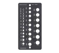 Calibro per punte da trapano in acciaio inossidabile per dimensioni da 1/16 a 1/2 pollici - Controllo dimensioni 29 fori con marcature imperiali e metriche e incrementi di 1/64