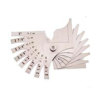 Calibro per saldatura in acciaio inox con incisioni a doppia scala 54 mm 76,2 mm e 2-1/8 "a 3" per ispezione professionale per saldatura