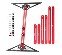 Calibro Per Scale, Strumento Di Misurazione Del Profilo Delle Scale In Alluminio Con Goniometro E Display Della Scala Per Scale Da 10,5 A 60,5 Pollici Di Lunghezza Regolabile