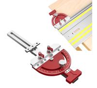 Calibro per sega da tavolo, regolabile, multi-angolo, guida quadrata ad angolo retto, morsetto ausiliario per Makita per Festool per guida DeWalt