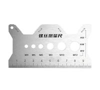 Calibro per Viti | Misuratore Per Filettatura Bulloni In Acciaio Inossidabile | Calibro Portatile A Doppia Per Gioielli Elettronica Riparazione Craft Orologi Layout Modelli Misurazione