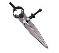 Calibro regolabile con serratura in pelle per lavori in pelle fai da te, divisore in metallo per bussola con misurazione precisa per borse e articoli in pelle (A)