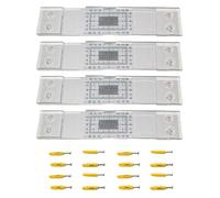 Calibro standard per crepe nel calcestruzzo (confezione da 2 o 4 pezzi) Strumento accurato per il monitoraggio e la registrazione delle crepe Righello per la misurazione delle crepe Registro di