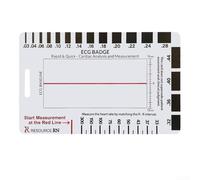 Calibro trasparente con scala a 7 gradini per la valutazione del ritmo cardiaco e del battito cardiaco (1 pz)