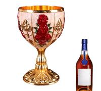 Calice - Calice Calice Piccolo, Decorazione per armadietto del vino | Elegante bicchiere da bere con design floreale in rilievo vintage in lega di zinco da 30 ml, bicchiere da vino piccolo per birra