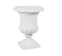 ELBI Calice con Foglie in Resina Bianco