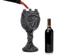 Calice da vino a forma di drago, calice medievale, sicuro e creativo | Tazza da vino in acciaio inox per decorazione di feste, uso quotidiano, uso quotidiano e bar, creativo, sicuro, multiuso
