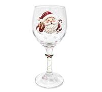 Calice da vino natalizio, 18,3 x 6 x 6 cm / 7.2x2.36x2.36in, con stelo | Bicchieri | Calice da cocktail per bevande al vino | Decorazione da tavolo per feste di Natale