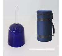 Calice Di Cristallo Portatile Blu Trasparente Da 7 Pollici, 432 Hz For Alleviare Lo Stress, Accessorio For La Meditazione, Allevia Stanchezza E Ansia, Con Custodia For Il Trasporto, Striker(F Note)