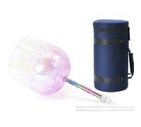 Calice Di Cristallo Portatile Rosa Trasparente Da 7 Pollici, 432 Hz For Alleviare Lo Stress, Terapia Del Suono Buddista, Accessorio For La Meditazione, Allevia La Stanchezza E L'ansia(C Note)