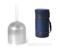 Calice Di Cristallo Trasparente Da 7 Pollici, Ciotola Sonora For Meditazione In Argento A 432 Hz, For Meditazione E Sollievo Dallo Stress, Con Custodia For Il Trasporto, Percussore(F Note)