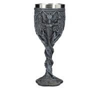 Calice gotico con drago nero, 19,5 cm, decorazione mistica