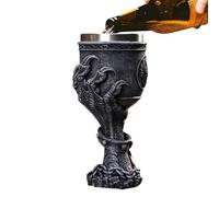 Calice gotico per vino medievale 3D artiglio del drago | Bicchiere estetico multifunzione per cocktail, whisky, succo