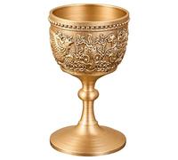 Calice in ottone con drago e fenice, 7 in tazza da vino decorativa vintage, stoviglie festive e regalo per collezionisti