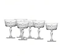 Rcr tattoo set di 6 coppe da champagne, cl 27 eco-crystal glass luxion®