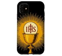 Calice per la Messa Cattolica Santa Eucaristia IHS Prima Comunione Custodia per iPhone 11