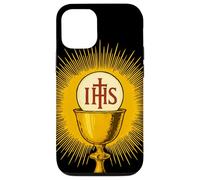 Calice per la Messa Cattolica Santa Eucaristia IHS Prima Comunione Custodia per iPhone 12/12 Pro