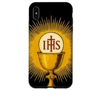 Calice per la Messa Cattolica Santa Eucaristia IHS Prima Comunione Custodia per iPhone XS Max