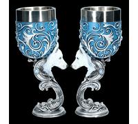 Calice Set Con Lupi - Wild Dipresso Cuore - Nemesis Now per Vino Bicchiere