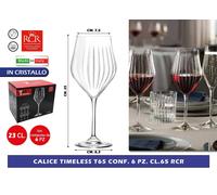 Calice Timeless T65 RCR 6pz 65cl - Made in Italy per Cocktail e Vino