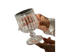 Calice vintage da 180 ml a pieghe per vino champagne in vetro