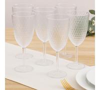 Calici Calice Vino spumante champagne in plastica 36 cl trasparente 6 Pezzi