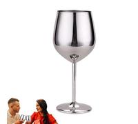Calici da vino alti - Design in acciaio inossidabile, set di bicchieri alti in metallo, tazze da vino con stelo in acciaio inossidabile, stile di servizio elegante con lucentezza lucida | Uso