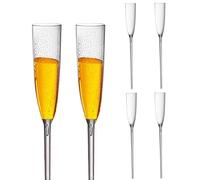 Calici da vino galleggianti, calici da champagne galleggianti, 6 bicchieri da champagne acrilici per lato piscina, flauti di vino - tazze per bere succhi di frutta, nuovi bicchieri estivi per riunioni