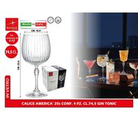 Calici Gin Tonic America '20s Bormioli Rocco 6pz 74cl - Vintage Anni '20