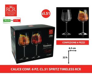 Calici Spritz Timeless RCR 6pz 51 ristallo LUXION® Senza Piombo