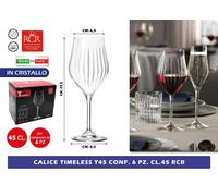 RCR Cristalleria Italiana Set sei calici Timeless cl 45