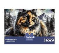 Calico Cat Landscape Sturdy Paper Pieces Ideal for Training Logical Thinking, Memory And Concentration in Free Time 38x26cm/1000pcs