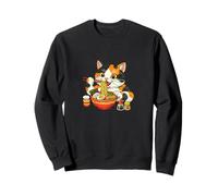 Calico Cat Mangia Ramen - Japanese Noodle Art Felpa