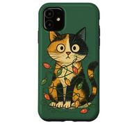 Calico - Luci natalizie aggrovigliate a forma di gatto Custodia per iPhone 11