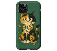 Calico - Luci natalizie aggrovigliate a forma di gatto Custodia per iPhone 11 Pro