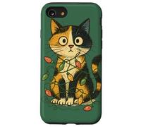 Calico - Luci natalizie aggrovigliate a forma di gatto Custodia per iPhone SE (2020) / 7/8