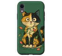 Calico - Luci natalizie aggrovigliate a forma di gatto Custodia per iPhone XR