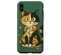Calico - Luci natalizie aggrovigliate a forma di gatto Custodia per iPhone XS Max