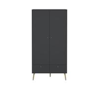 Calicosy Armadio a 2 ante e 2 cassetti con gambe in legno H200,1 cm - TARP