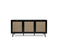 CaliCosy Bahut Daka 150 cm, 3 porte, colore: Nero/Natura