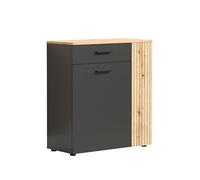 Calicosy Buffet Haut 2 Portes et 1 tiroir L80 cm - Esteban