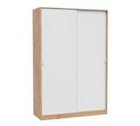 Calicosy ELI Armadio a 2 ante scorrevoli effetto legno e bianco H200 cm