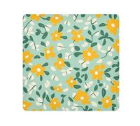 CalicoTravel Borse Personalizzabili Giallo e Verde Panno Magico Autoadesivo Cosmetico Borsa Da Viaggio Organizer Wrap 21.7 X 21.7 Wrapper Per Articoli Da Bagno, Calico giallo e verde, 21.7x21.7in