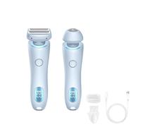 Caliculation Shaver, Caliculation Razor, Calculation Shaver, Calculation Comfort 2 In 1 Electric Lady Shaver, Calculation Dual Head Shaver for Women (Blau)