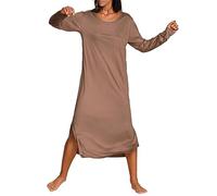 CALIDA 100% Nature Sleep Camicia da Notte, Marrone Tartufo, Taglia Unica Donna