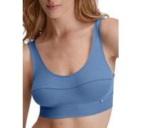CALIDA Bustier Elastico da Donna, con Ampia Fascia Morbida, Naturalmente Traspirante e Morbido Jersey di qualità, Riviera Blue, 40-42
