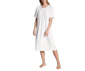Calida - Camicia da notte da donna in cotone morbido e senza tempo bianco 48