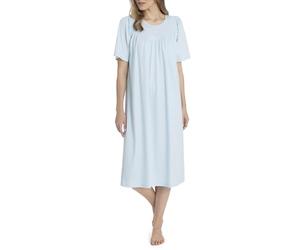 Calida - Camicia da notte manica corta con classico taglio raglan in morbido cotone interlock, 6/XL, AZZURRO