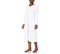 Calida - Camicia da notte manica lunga con classico taglio raglan in cotone interlock. Lunghezza 110 cm, 5/L, BIANCO